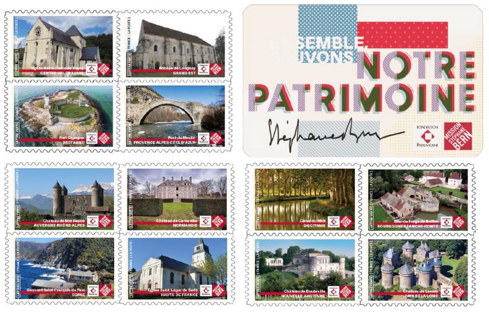 carnet de timbre sauvons le patrimoine
