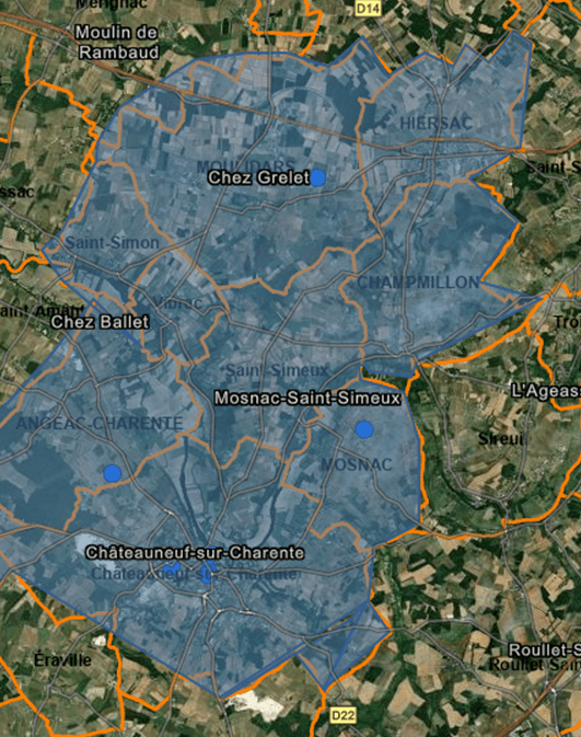 Travaux carte mosnac saint simeux 