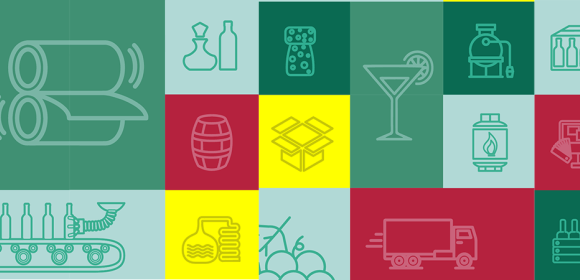 Bandeau avec des pictogrammes liés à la filière