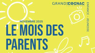 Le mois des parents, titre sur fond jaune