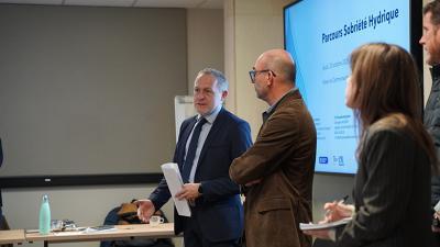 Président de Grand Cognac discours lors de la clôture du parcours eau