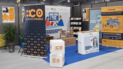 Stand de Grand Cognac Rénov au salon Habitat