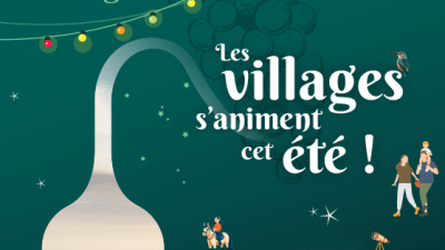 Villages de pierres et de vignes - paysage de vigne dans une forme d'alambic
