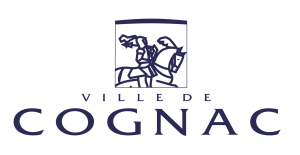logo ville cognac françois 1er à cheval sur un blason