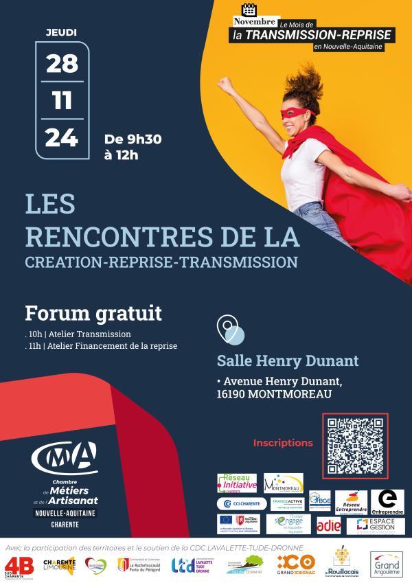 affiche rencontres de la Création Reprise Transmission jpg