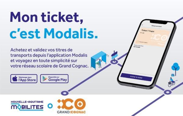 Vue de l'application Modalis sur smartphone