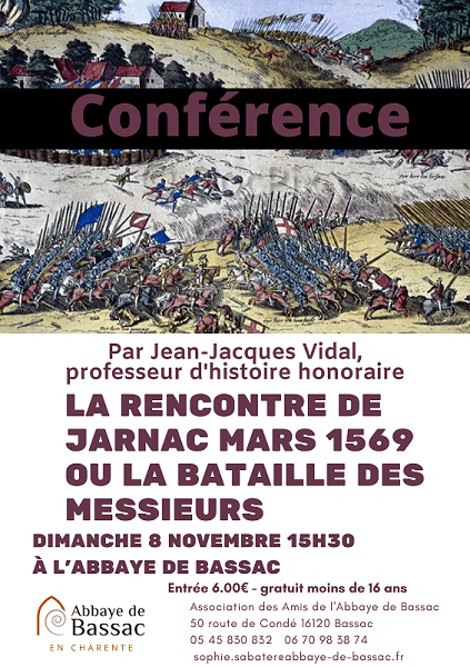 CONFERENCE LA RENCONTRE DE JARNAC MARS 1569