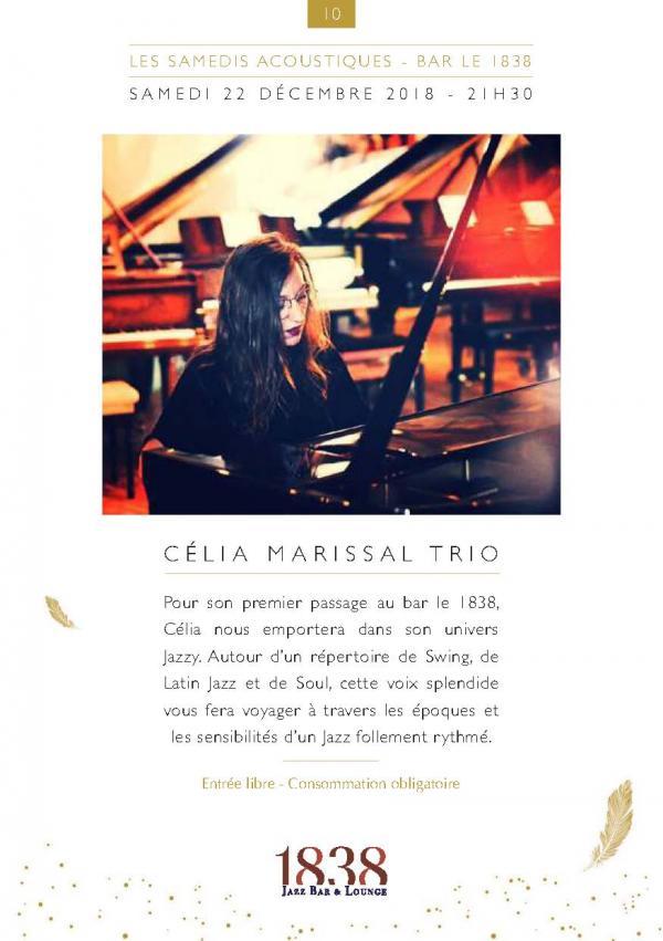 SAMEDI ACOUSTIQUE - CÉLIA MARISSAL TRIO